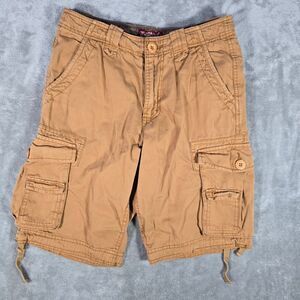 Matchstick Shorts Mens 30 Khaki Cargo Utility Cotton Beige Brown‎ with Pockets